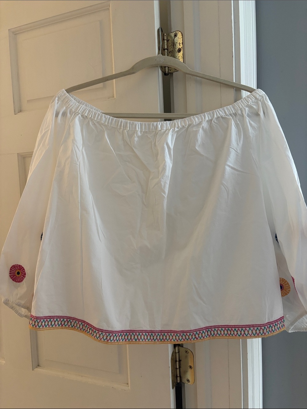 Madewell White Off-Shoulder Top